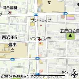 マツヤデンキ岩田店お客様専用駐車場周辺の地図