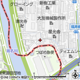 大阪府豊中市今在家町周辺の地図