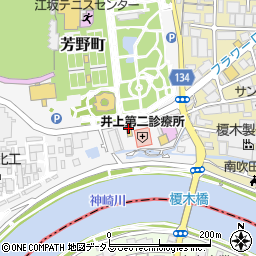 江坂食堂周辺の地図