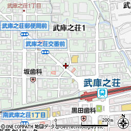 パソコン寺子屋　武庫之荘駅前校周辺の地図