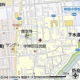 大阪府寝屋川市中神田町9-1周辺の地図