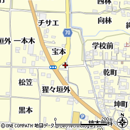 京都府木津川市山城町上狛宝本2周辺の地図