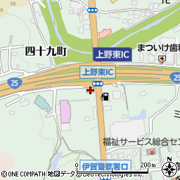 ファミリーマート伊賀上野東インター店周辺の地図