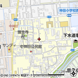 大阪府寝屋川市中神田町9-23周辺の地図
