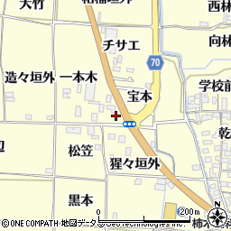 京都府木津川市山城町上狛宝本1-1周辺の地図