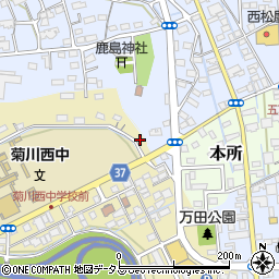 静岡県菊川市加茂6周辺の地図