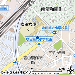 大阪府吹田市南清和園町40-20周辺の地図