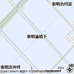 愛知県豊橋市牟呂町東明治橋下周辺の地図