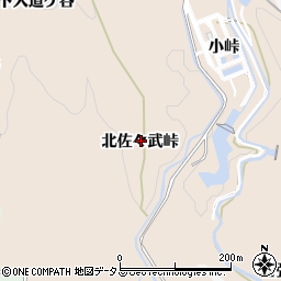 兵庫県神戸市北区山田町下谷上北佐々武峠周辺の地図