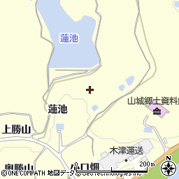 京都府木津川市山城町上狛蓮池周辺の地図