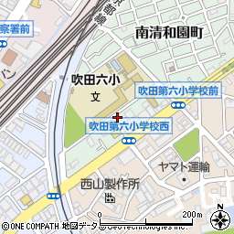 大阪府吹田市南清和園町40-22周辺の地図