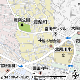 兵庫県西宮市豊楽町3周辺の地図