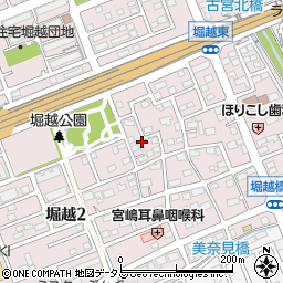 静岡県袋井市堀越1丁目20周辺の地図