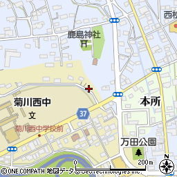 静岡県菊川市加茂12周辺の地図