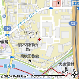 角田無線電機株式会社　大阪営業所周辺の地図