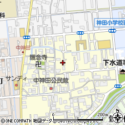 大阪府寝屋川市中神田町9-21周辺の地図