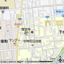 大阪府寝屋川市中神田町8周辺の地図