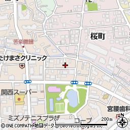 兵庫県西宮市樋之池町13-4周辺の地図