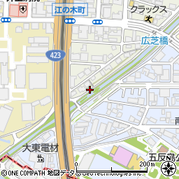 大阪府吹田市広芝町23周辺の地図
