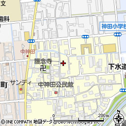 大阪府寝屋川市中神田町9-9周辺の地図