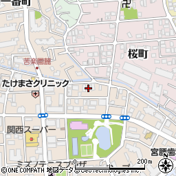 兵庫県西宮市樋之池町13周辺の地図