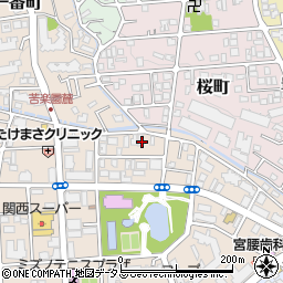 兵庫県西宮市樋之池町13-23周辺の地図