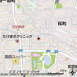 兵庫県西宮市樋之池町13-20周辺の地図