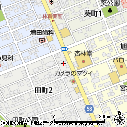 静岡県袋井市田町2丁目1周辺の地図