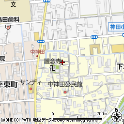 大阪府寝屋川市中神田町8-5周辺の地図