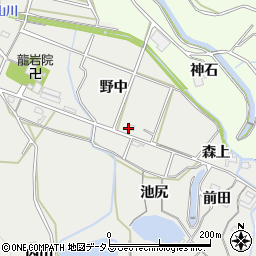 愛知県豊橋市岩崎町野中周辺の地図
