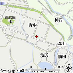愛知県豊橋市岩崎町（野中）周辺の地図