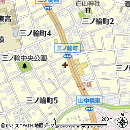 ガスト豊橋三ノ輪店周辺の地図