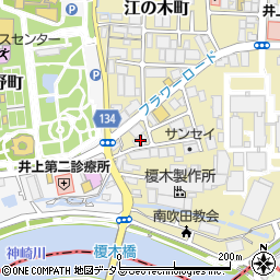 アリガ大阪支店周辺の地図