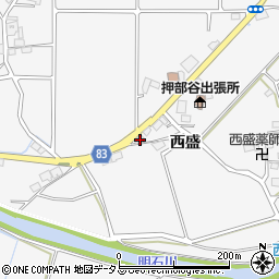 兵庫県神戸市西区押部谷町西盛330-1周辺の地図