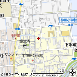 大阪府寝屋川市中神田町9-11周辺の地図