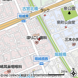 静岡県袋井市堀越1丁目3周辺の地図