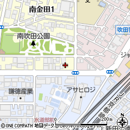 ミニストップ吹田南金田店周辺の地図