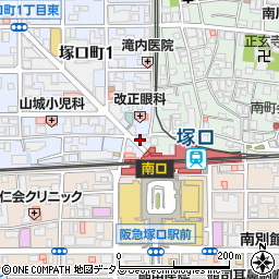 マクドナルド阪急塚口店周辺の地図