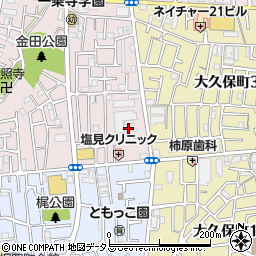 大阪府守口市金田町1丁目21周辺の地図