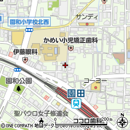 園田寝装店周辺の地図