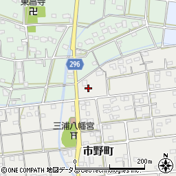 静岡県浜松市中央区市野町90周辺の地図
