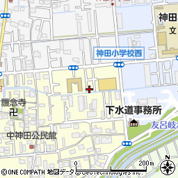 大阪府寝屋川市中神田町2-7周辺の地図