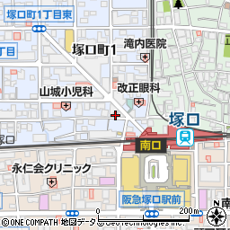 たんぽぽ薬局　阪急塚口店周辺の地図