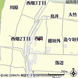 京都府木津川市山城町上狛西殿周辺の地図