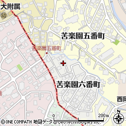 兵庫県西宮市苦楽園六番町6周辺の地図