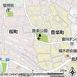 兵庫県西宮市豊楽町8周辺の地図