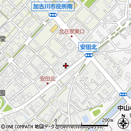 兵庫県加古川市尾上町安田909周辺の地図