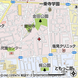 大阪府守口市金田町1丁目14周辺の地図