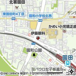 有限会社園田コンタクトレンズセンター周辺の地図