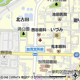 京都府木津川市加茂町里西鳥口100-3周辺の地図